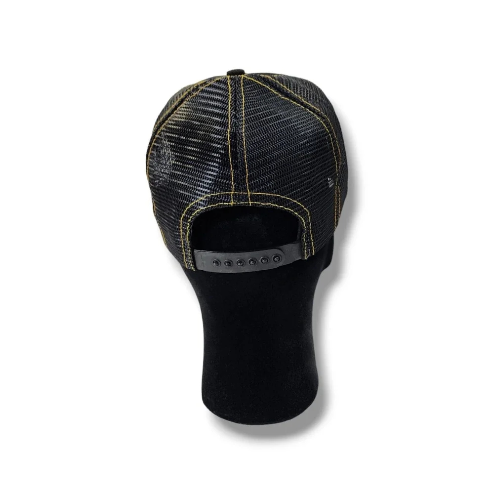 Vintage Wagner Mesh Trucker's Snapback Black Hat‎ Cap By Paramount Cap